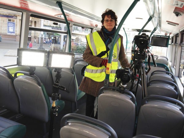 Abi turns production assistant on the set for NCT. You can see our knock up studio set up with two 5dmk3's and some of our small LED lights.
