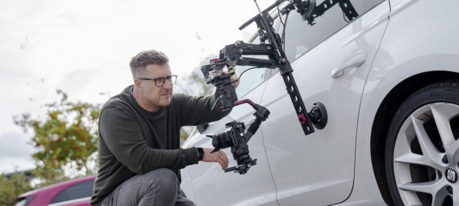 automotive video production company UK Nottingham car mount