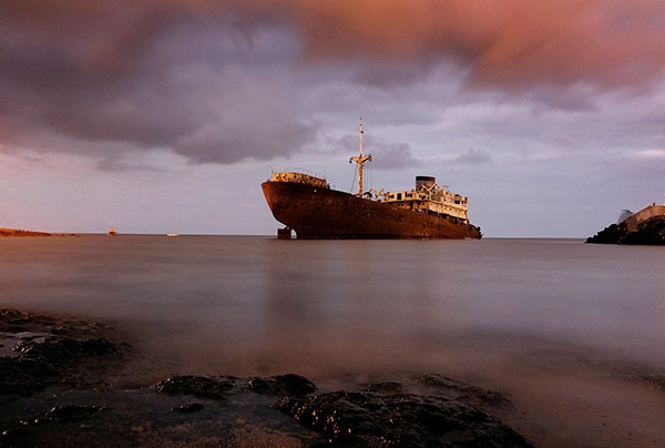 Ship Wreck in Lanzarote. Dave Marsden/PAGE ONE